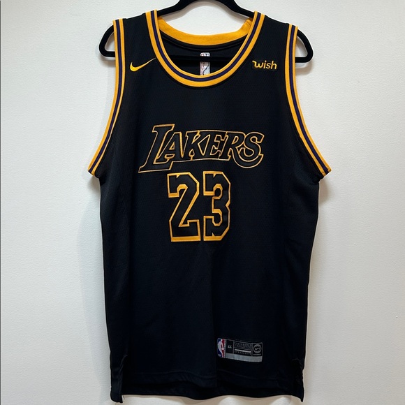 Lebron James #23 Black LA Lakers Nike Basketball NBA Jersey Size 44 - Picture 1 of 3